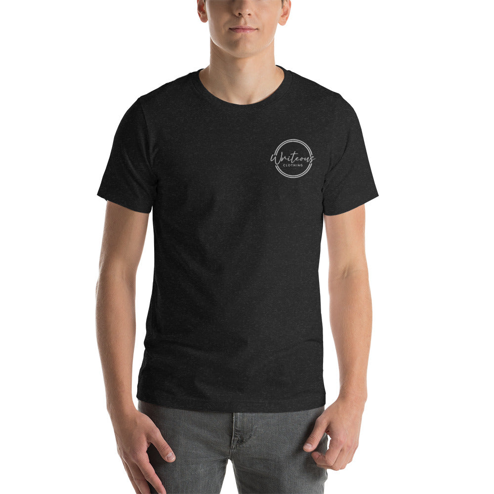 White Embroidered Logo Tee