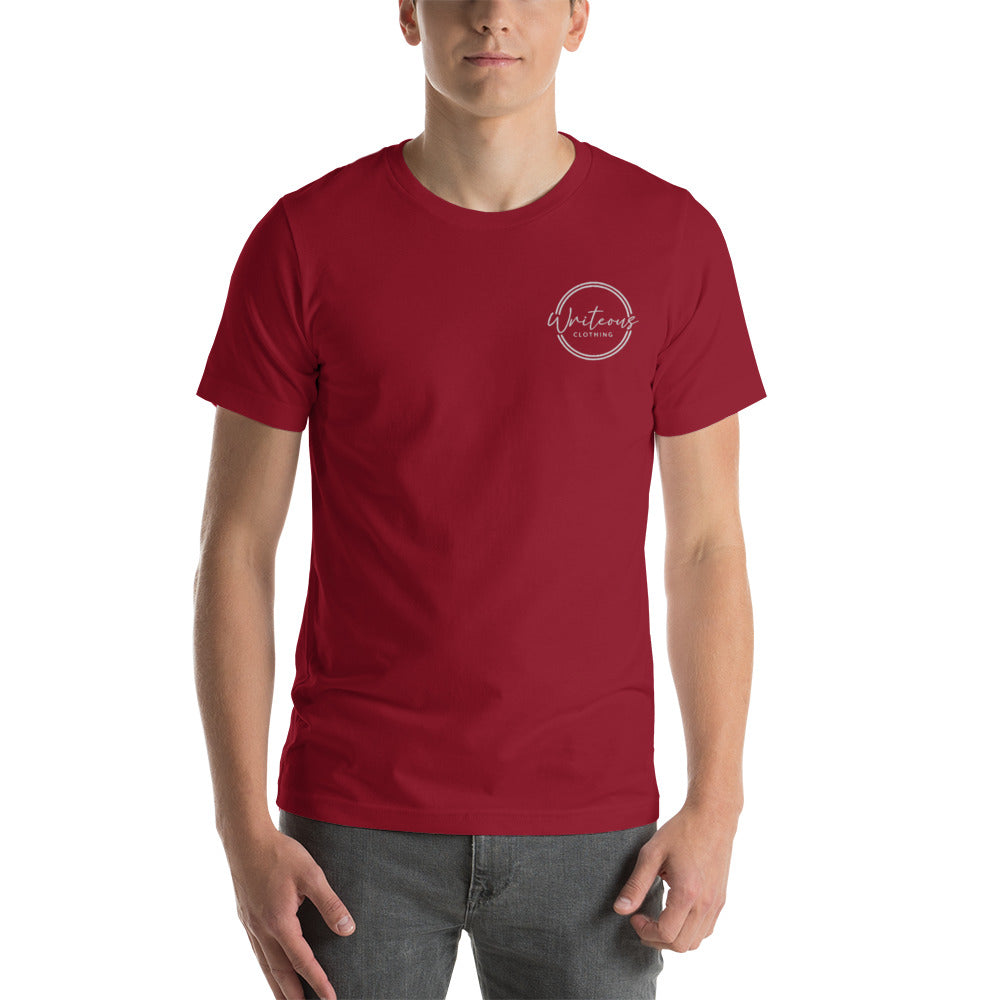 White Embroidered Logo Tee