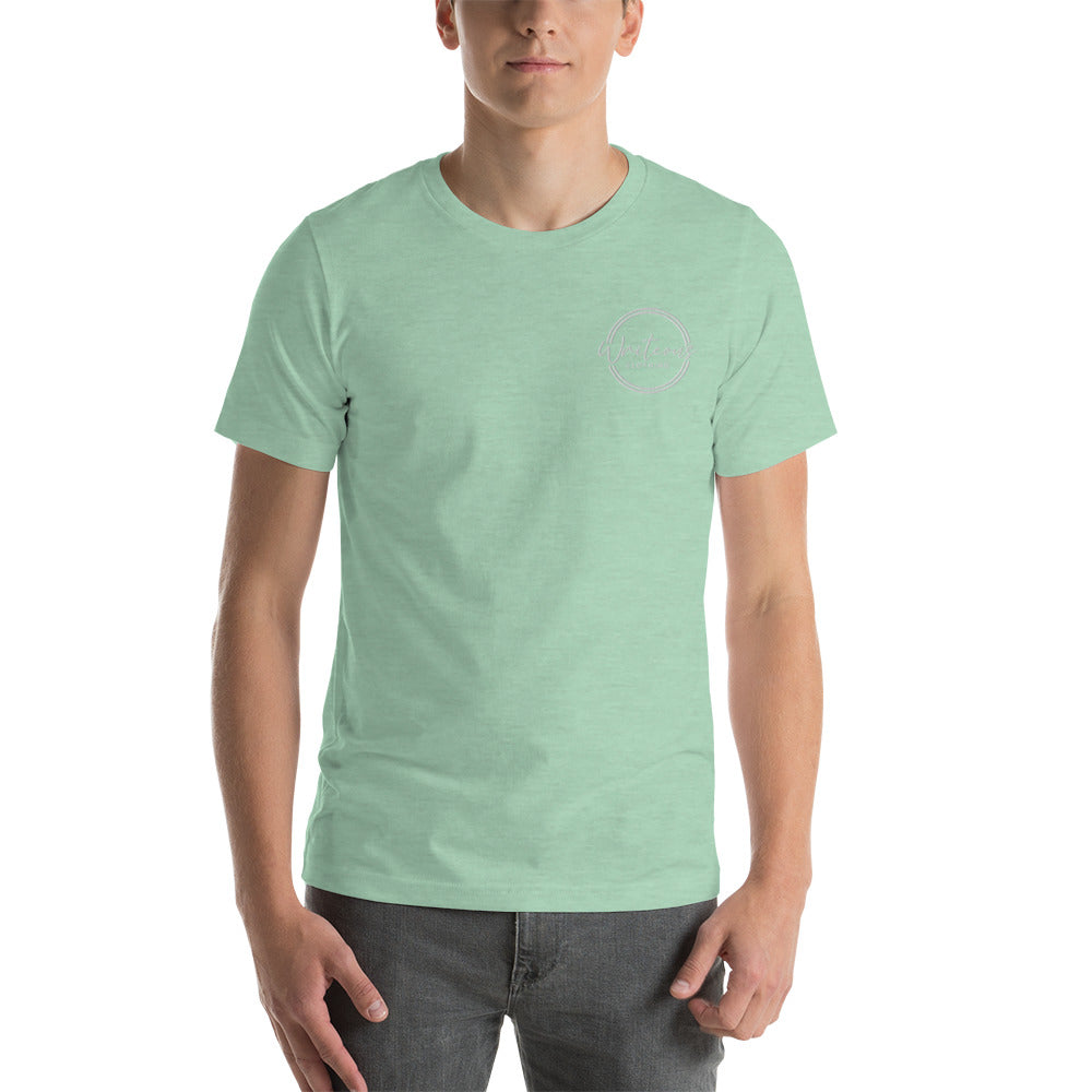 White Embroidered Logo Tee