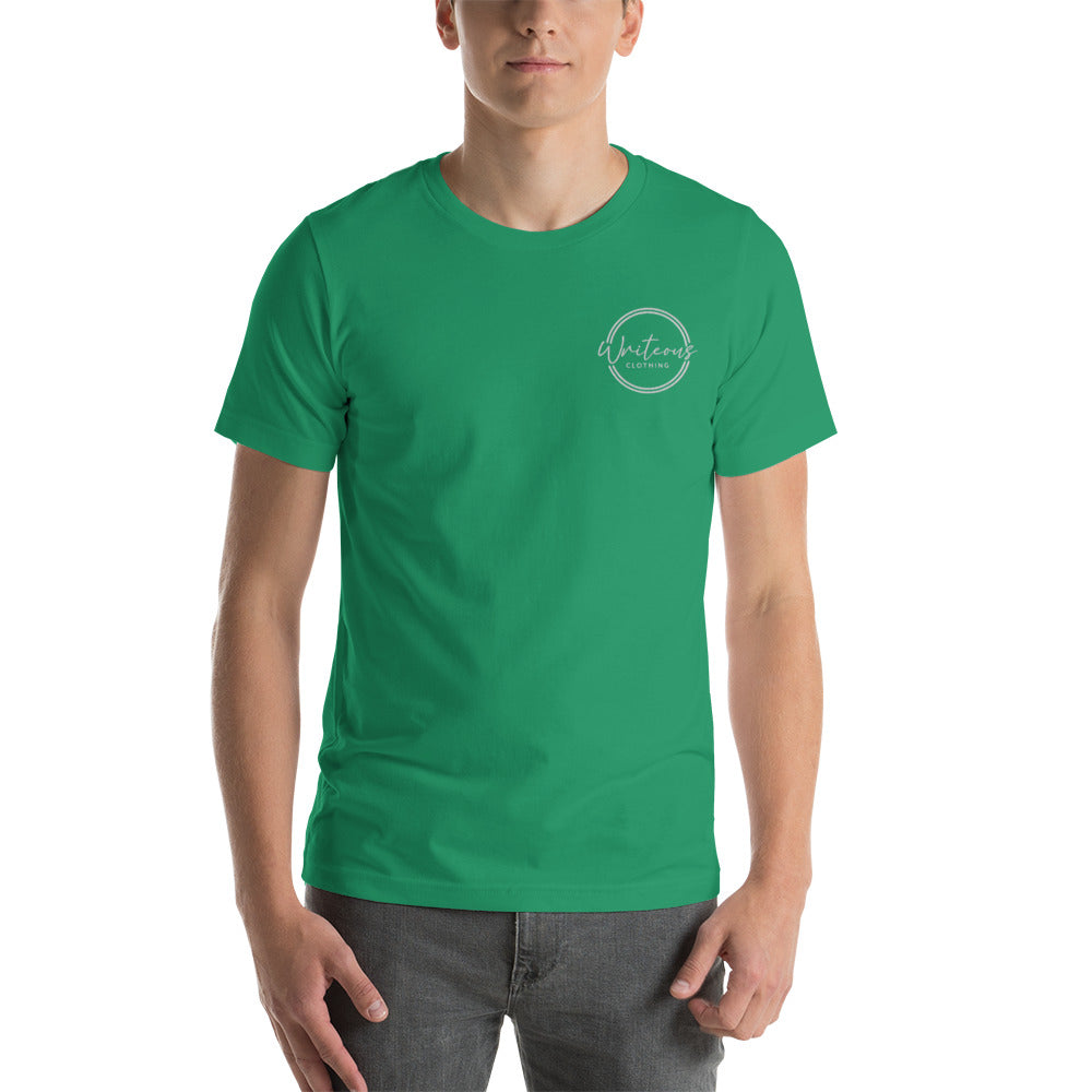 White Embroidered Logo Tee