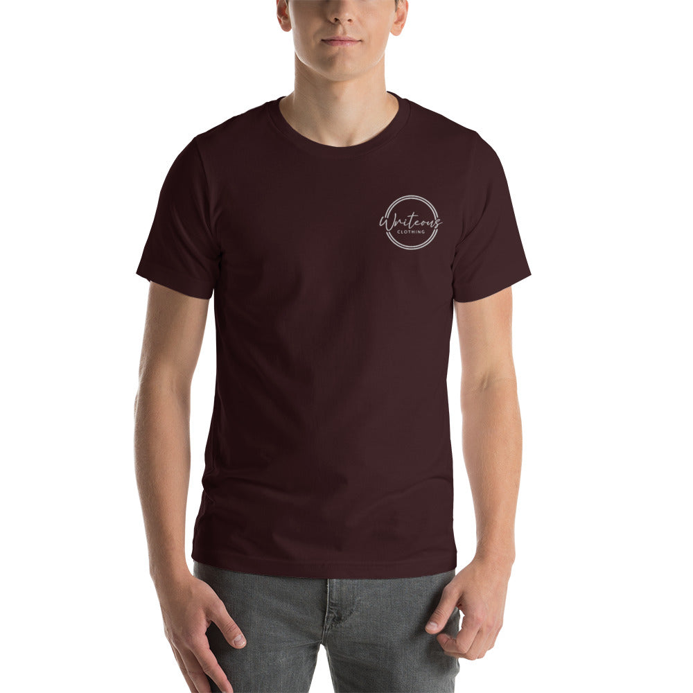 White Embroidered Logo Tee