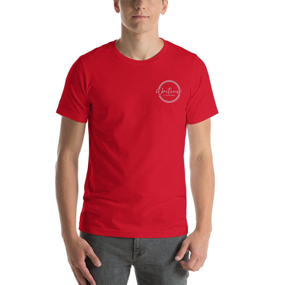 White Embroidered Logo Tee