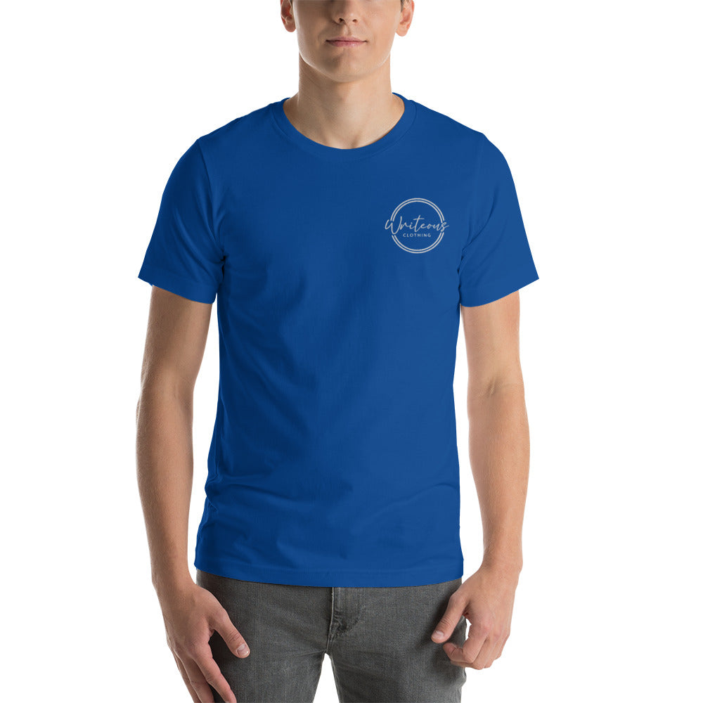 White Embroidered Logo Tee