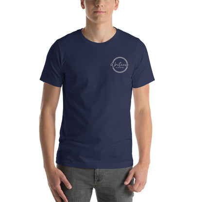 White Embroidered Logo Tee